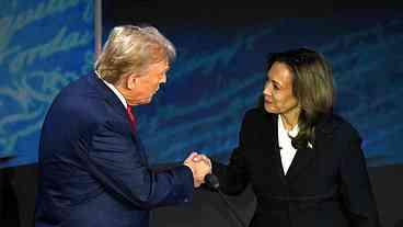 Kamala Harris coloca Trump na defensiva, em debate acalorado